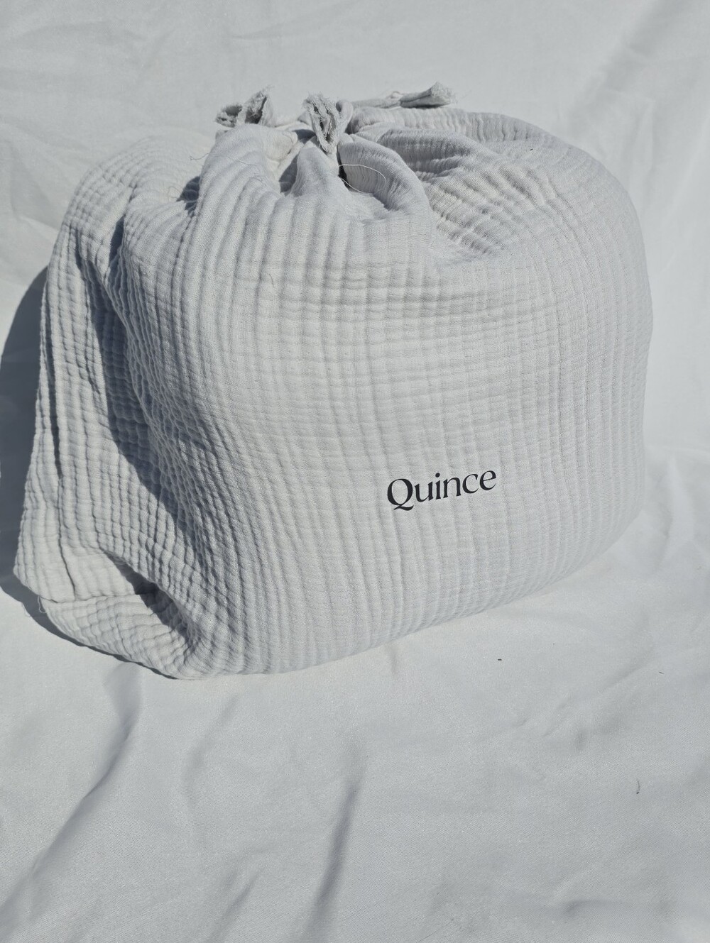 Quince Airy Gauze Duvet Cover Full Queen Mist 100% Organic Cotton - Picture 13 of 13